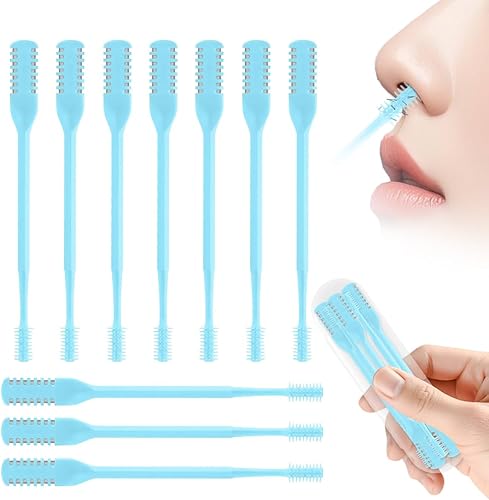 Miniatura 9 de Cortador de pelo nasal 2 en 1, recortador manual de doble cara con cepillo, cuchillo de nariz giratorio de 360° para hombres y mujeres, herramienta