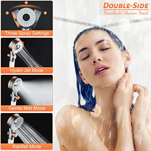 Luxsego Filtered Shower Head With Handheld Spray For Skin And Hair Care, High Pressure Shower Heads With Filters For Hard Water, Hydro Jet Showerhead Set Includes Hose, Bracket And Mineral Beads #TOP2