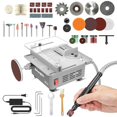 Mini Table Saw, Sinpiode Multi-Functional Desktop Portable Table Saw for Crafts with Adjustable...