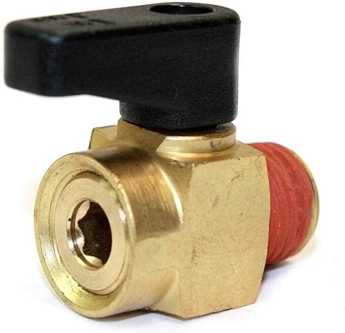 Miniatura 3 de MaxLLTo Reemplazo de 14 pulgadas NPT hembra x 14 pulgadas NPT macho latón mini válvula de drenaje de bola para neumáticos interestatales VP40B