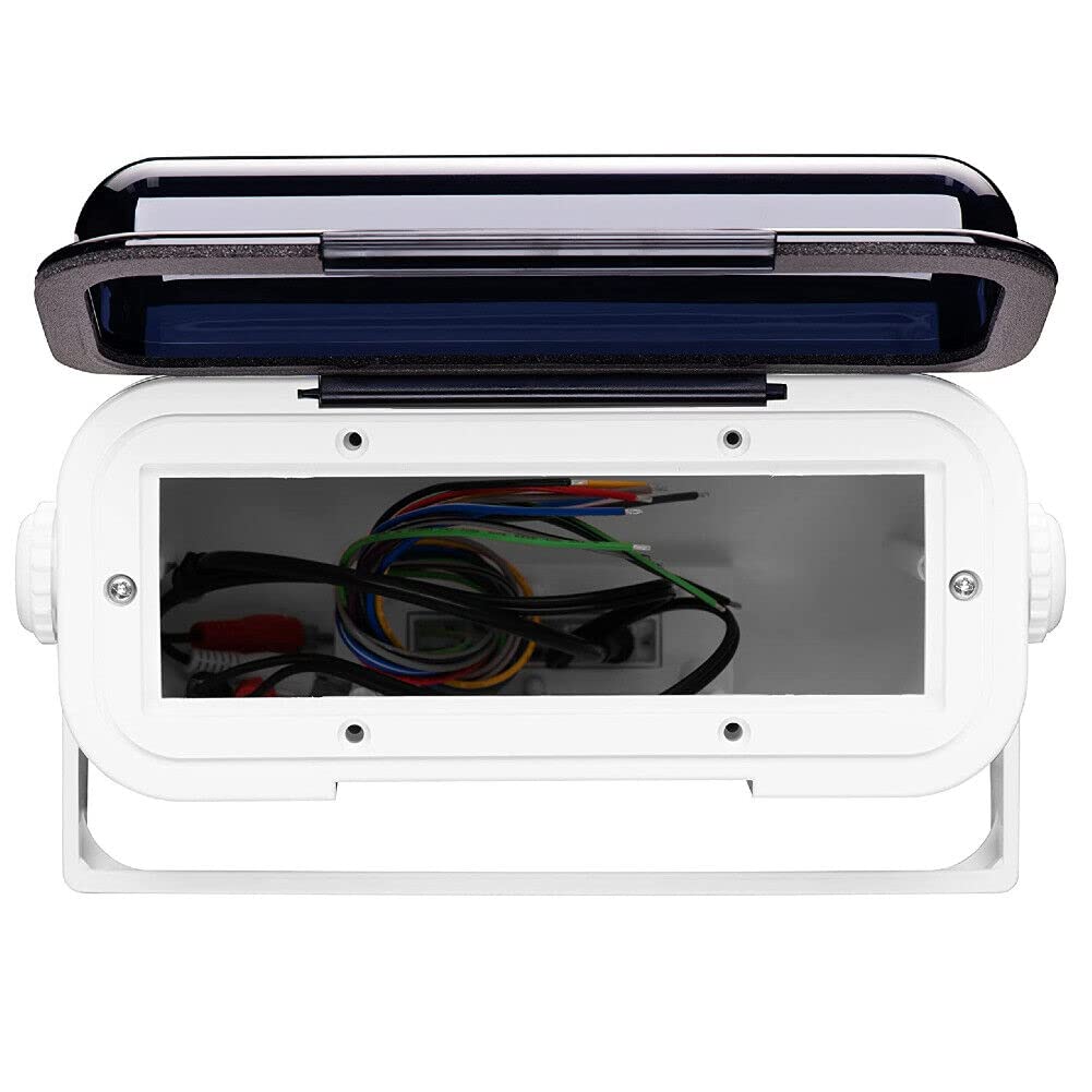 1 AUDIO SYSTEMS MRH7 contenitore per stereo o autoradio marina impermeabile e resistente all'acqua e al sole bianco per barca piscina gommone, 1 pezzo