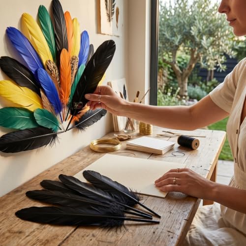 Image of Natural Dyed Goose Quills 12-14 Inch (5 Pieces) (Bubblegum Pink)