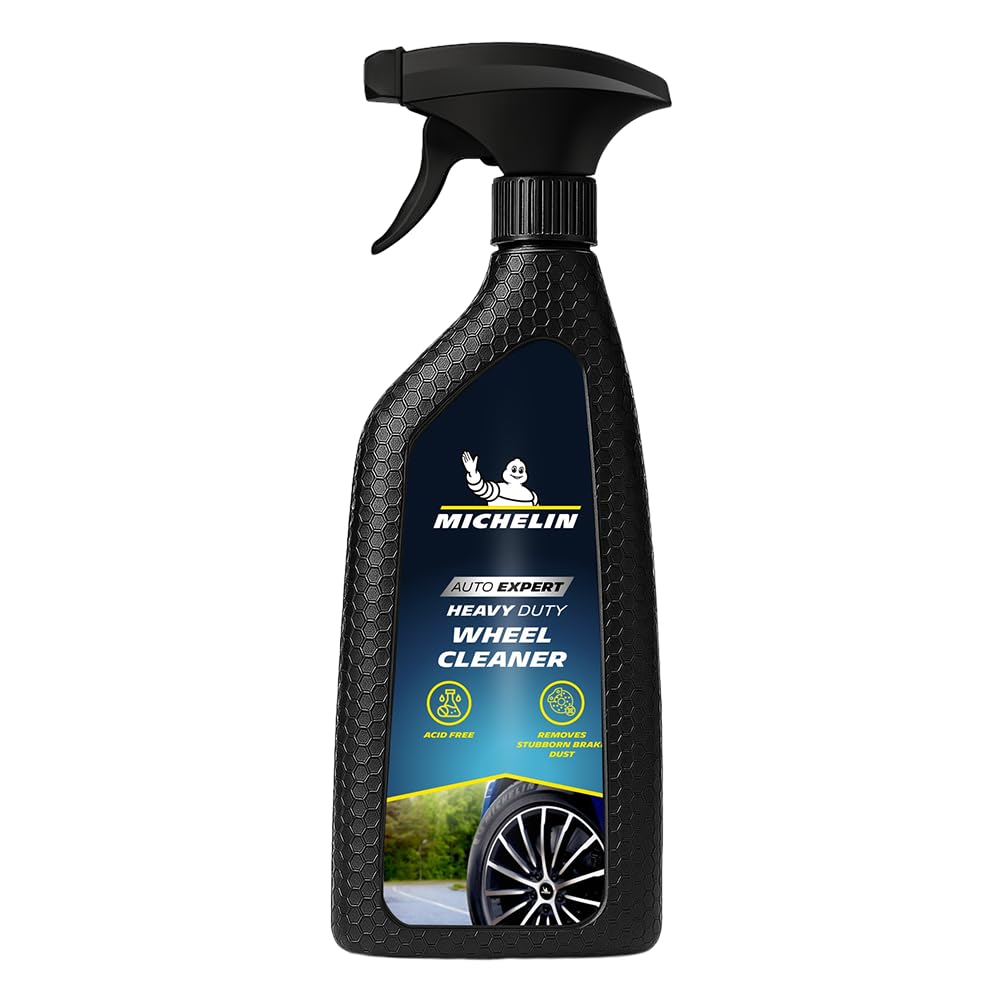 MICHELIN Wheel Cleaner 500ml | Powerful Brake Dust & Grime Remover | Acid Free Formula Safe on Alloy, Chrome & Painted Wheels | Deep Cleaning Formula Restores Showroom Shine & Removes Iron Conaminants