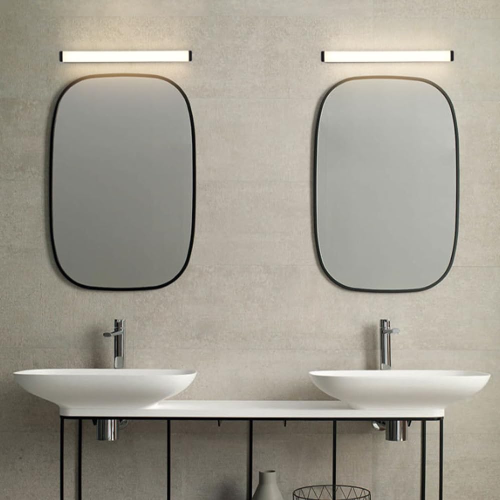 Moderna barra de luz LED lineal para tocador de baño, 70 cm, frío, 6000 K, aplique de pared con espejo, ideal para iluminación de vestidores y armarios