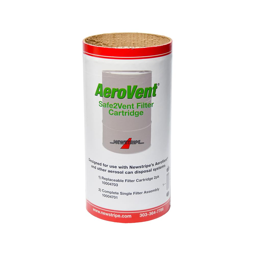 AeroVent Safe2Vent Replacement Filter Cartridge (Part #10004702) | (Single Pack) | Carbon Filter for Aerosol Disposal Systems | Easy-to-Install Cartridge | Compliant in All 50 States | Made in USA
