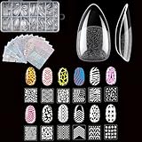 174-piece set Suitable for Nail Art Pens Set, Includes 150 Nail Art Stickers And 24 Nail Art Templates With 72 Different Designs, Diy Salon 12 Sizes