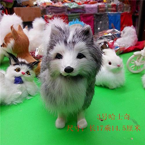 Décorations ornements sculptures statue figurines simulation animal Husky