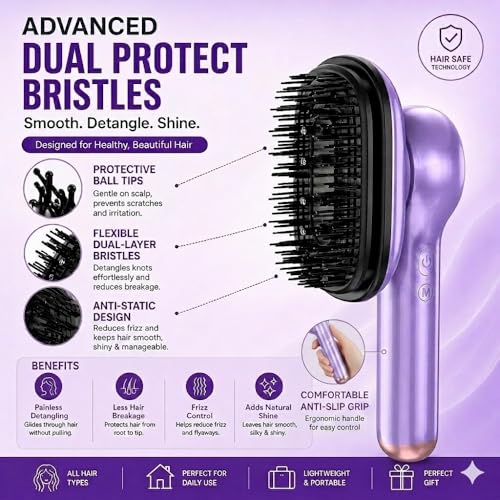 Image of Premium Electric Head Scalp Massager Comb | 3-in-1 Hair Scalp Massager with Oil Applicator | Ideal for Hair Growth, Dandruff Control & Hair Fall Reduction | Boosts Oil /Serum Absorption & Stress Relief | Portable, Lightweight, Easy-to-Use Shiatsu Massager for Men & Women (Multi)
