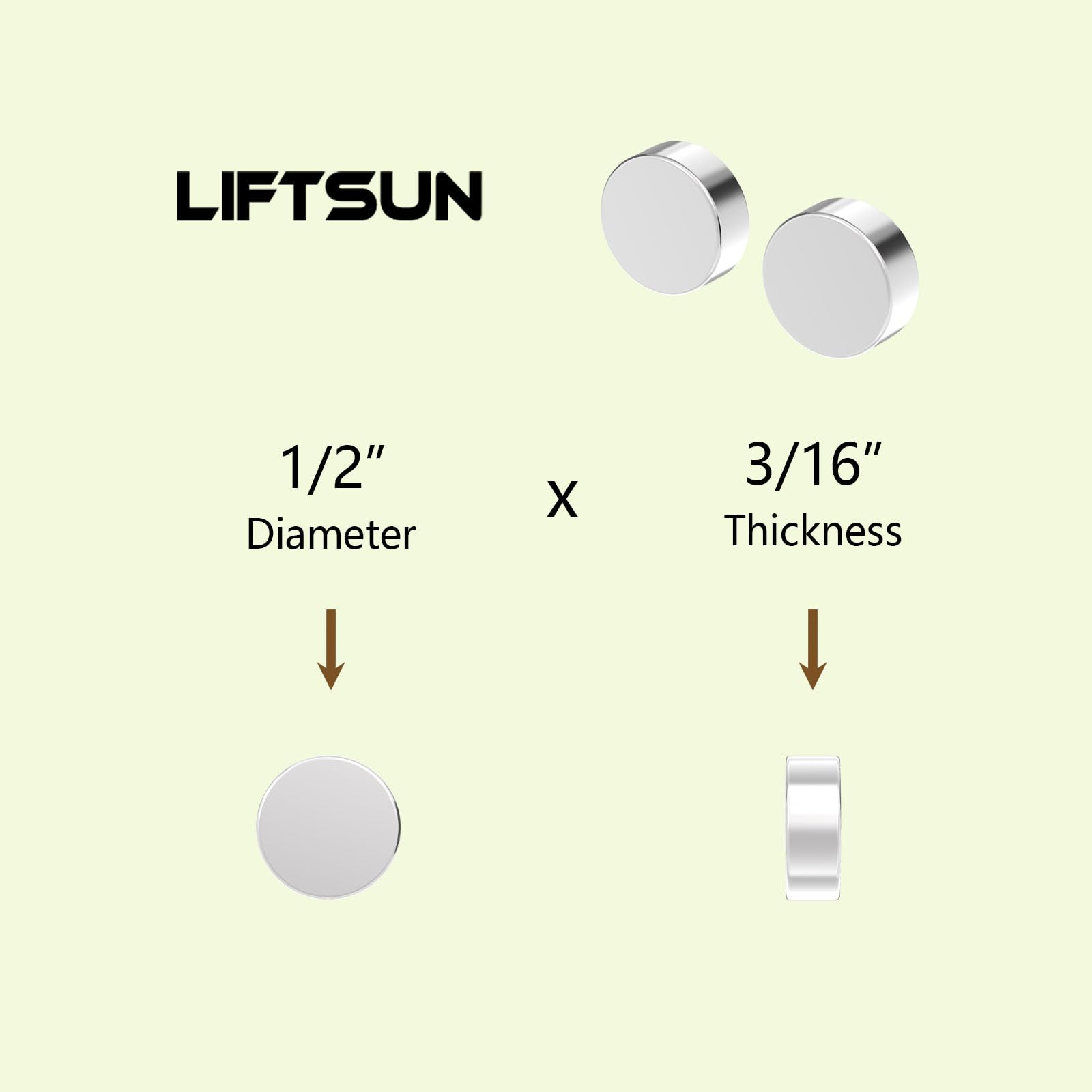 N52-1/2" D x 3/16" H - 28 Pack, Super Strong Neodymium Disc Magnets, Most Powerful Small Rare Earth Magnets for Fridge, DIY, Building, Scientific, Craft, and Office 0.5" x 0.1875" Magnet — Amazon image 2