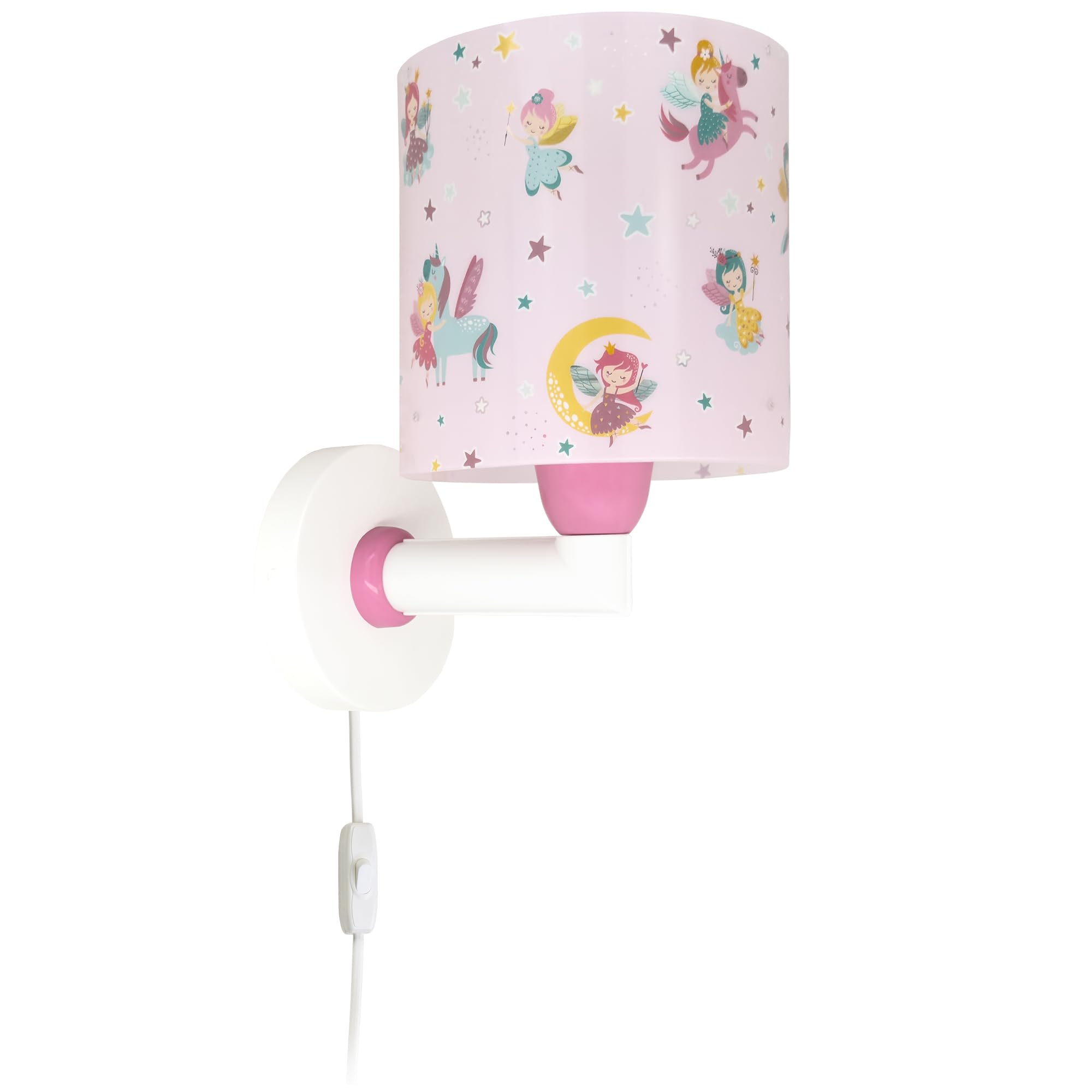 Dalber Kinder Wandlampe Fairy Dreams Feen Rosa 42499 | Wandleuchte; Kinderzimmer; E27 - 1 x 15W