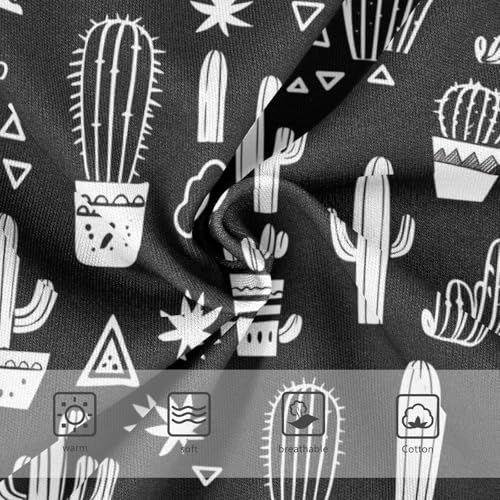 Wusikd Black White Cactus Girls' Underwear Cotton Girls Briefs Soft Toddler Underwear 2T3