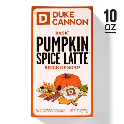 Image of Duke Cannon Supply Co. Pumpkin Spice Latte Bar Soap 3-Pack - Limited Edition 10 oz Big Brick, Masculine Fall Scent, Exfoliating Body Soap for Men