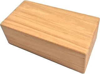 DOITOOL Block pc for Yellow Training Brick Tool Exercise Beech Pilates Wood Fitness Great Stretching Blocks Meditation Block Gym Workout Dance Home High Bricks Auxiliary Density Wooden Cork Yoga 1