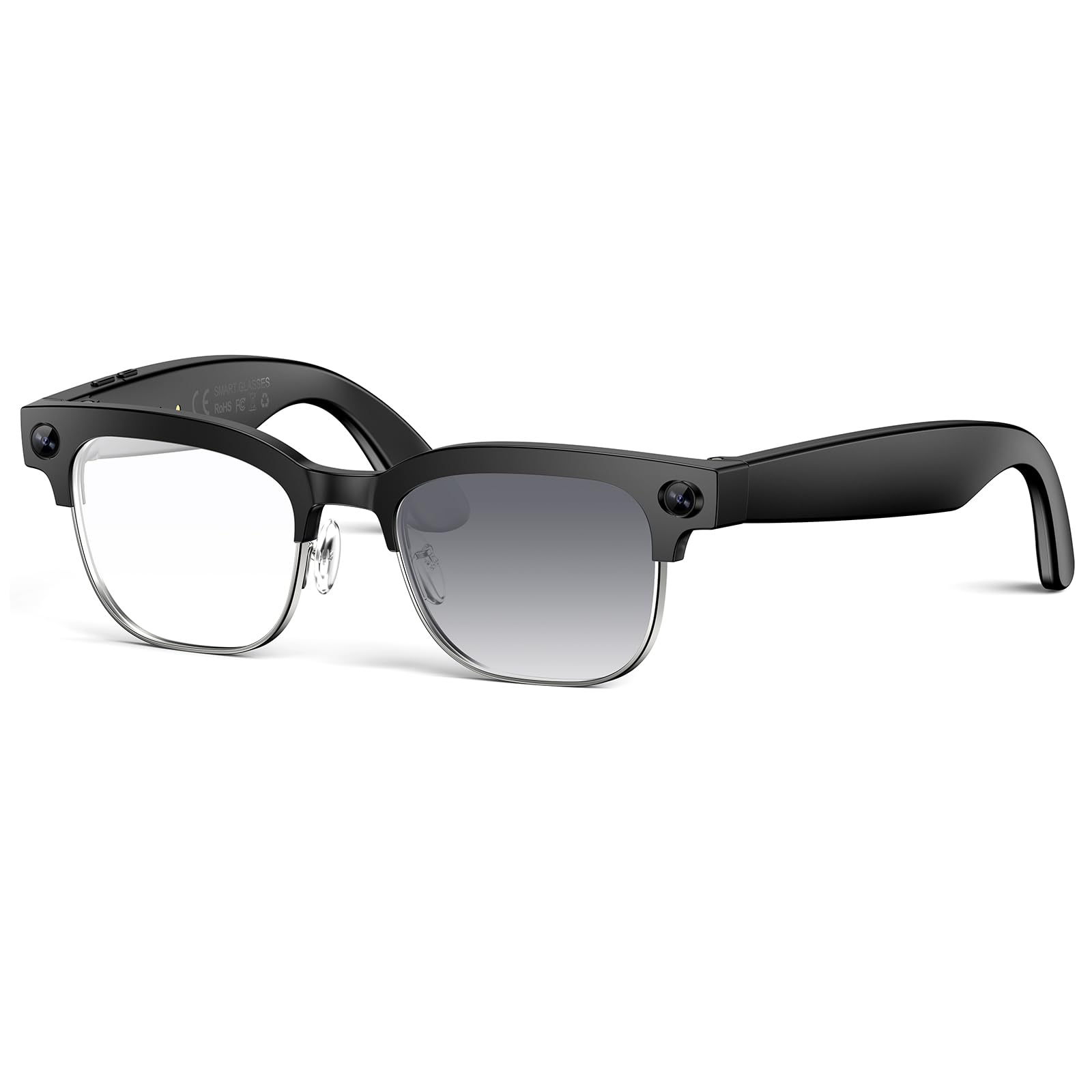 AI Smart Glasses with Camera and Bluetooth,8MP 4K HD Camera Glasses,Supports AI Voice Control/Photo/Video/Audio Recording,Smart Glasses with 133 Translations,IP67 Waterproof for Business &amp; Outdoor