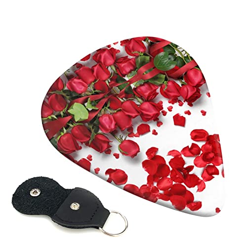 Red Rose Petals Lot de 6 médiators pour guitare acoustique, guitare électrique, basse, ukulélé – fins, moyens et épais. - Les Beatles, Paul McCartney, John Lennon, RIngo Starr, George Harrison Red Rose Petals Lot de 6 médiators pour guitare acoustique, guitare électrique, basse, ukulélé – fins, moyens et épais.
