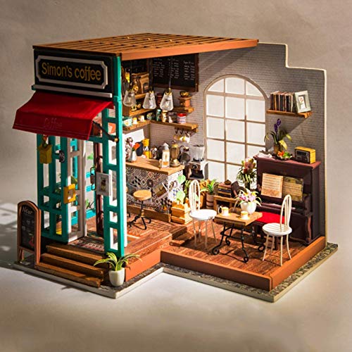 Germerse DIY Puppenhaus, Puppenhaus-Kit, entzückende Dekoration Super süßes Dekor, mit LED-Leuchten Puppenhaus, einfach… – Bild 3