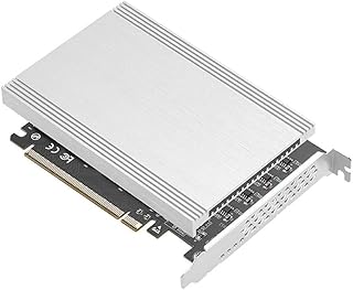 PCIe X16 to 4 M.2 NVMe SSD Adapter Card with Multi-Drive 256Gbps Fast- Transfer Support-RAID 256 Gbps Array Card PCI-Express X16 PCI-E4.0 X16 to 4-Port M.2 SSD NVME Solid-State Drive Adapter Card