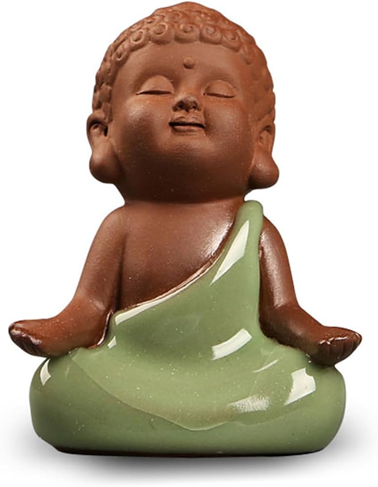 Amazon｜Temiry お釈迦様 オブジェ お釈迦 かわいい 仏像 陶器 座禅