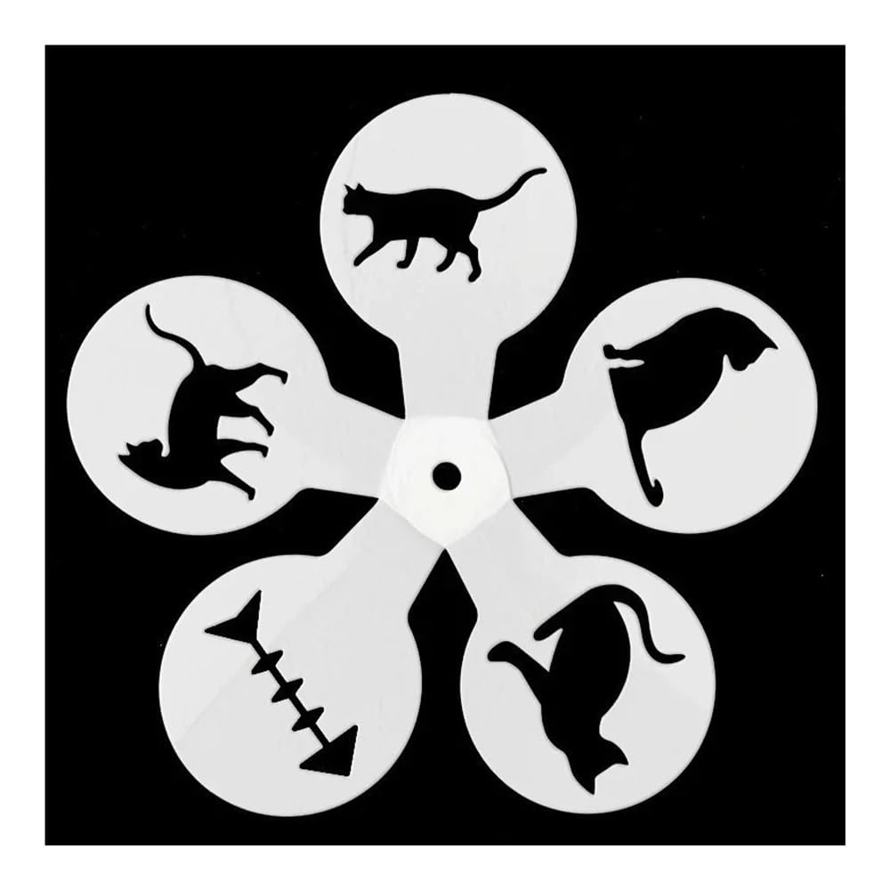 5 plantillas de plástico con forma de gato, para decorar fondant, postre, tartas, capuchino