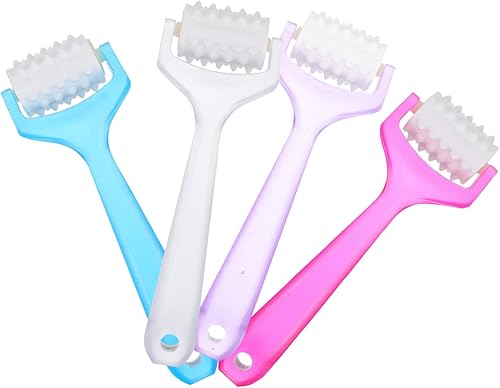 4 unids Masajeador de belleza Masajeador Facial Masajeador Rodillo de barbilla Rodillo Masajeador en forma de V Rodillo facial Gua Sha Herramienta