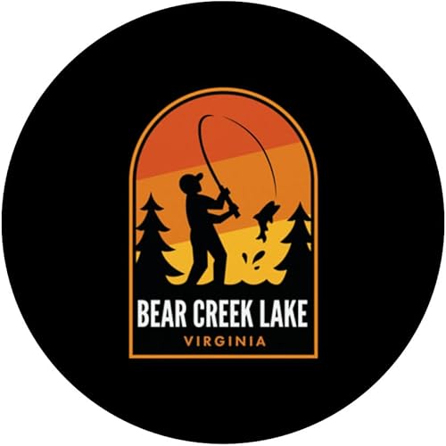 Miniatura 3 de Bear Creek Lake Virginia - PopSockets intercambiables para pesca