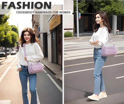 Image of Pealwel Casual Crossbody Bag with Anti Theft Pocket - Women Lightweight Water-Resistant Purse Bag