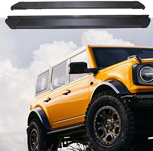 Heavy Duty Running Boards Fit for Ford Bronco 4 Door 2021 2022 Black Side Tube Step Nerf Bar