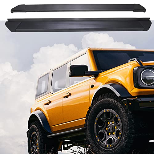 Heavy Duty Running Boards Fit For Ford Bronco 4 Door 2021 2022 Black Side Tube Step Nerf Bar #TOP2
