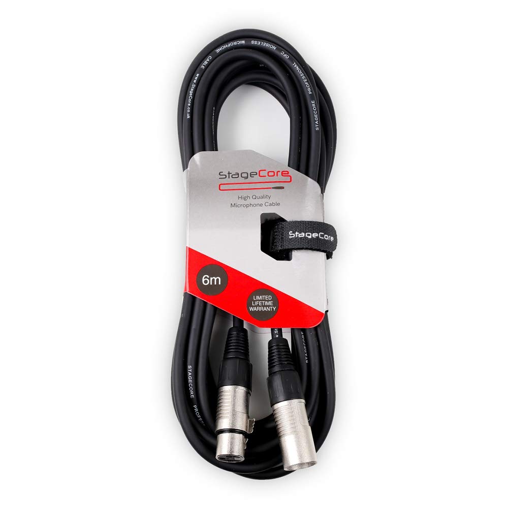 Cavo XLR per microfono da discoteca, 6 m, colore: Nero