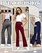 Sweetyweee 3 Pack Women's Maternity Pants Over The Belly Stretchy Pregnancy Sweatpants Bootcut Pregnancy Trousers with Pocket(Navy Blue, Heather Gray, Wine Red,Small)