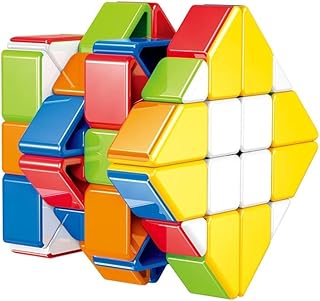 AI-YUN 4x4 Fisher Cube, Irregular 4x4x4 Speed Cube, No Sticker Twisty 4x4 Magic Cube Puzzles Toys, Brain Teasers