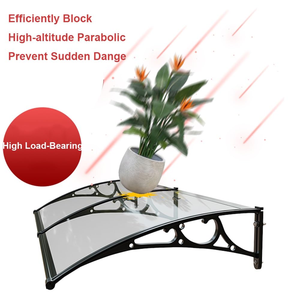 Toldo con soporte, refugio de lluvia para puerta y ventana al aire libre, ancho de 60300 cm (60 cm x 140 cm) y diseño Slish