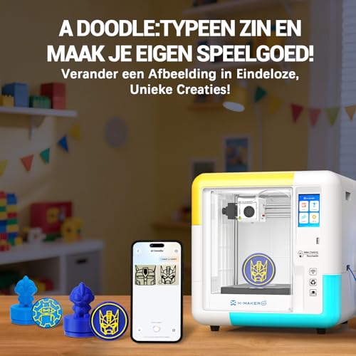 X‑Maker 3D-Printer met Ontwerpsoftware, AI-Ontwerpsoftware, Uitgebreide Printbibliotheek, Zelfontwikkelde App en 15 Ontwerpmodules - Afbeelding 5
