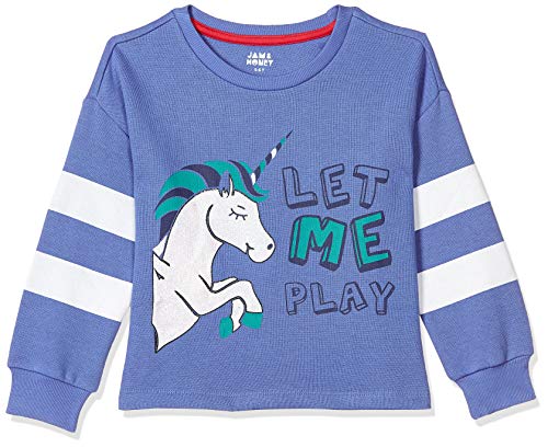 Image of Amazon Brand - Jam & Honey Girl's Cotton Winter Crew Neck Sweatshirt