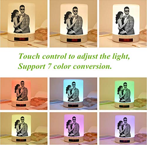 Personalized Photo Night Light Custom Picture Lamp Play Music Usb Charge Clock Night Light Home Decor Personalized Gift For Boyfriend Girlfriend Birthday Gifts For Couples, Friends, Family #TOP2