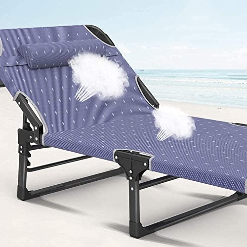 Tumbona de jardín ajustable y portátil para acampadas al aire libre 2
