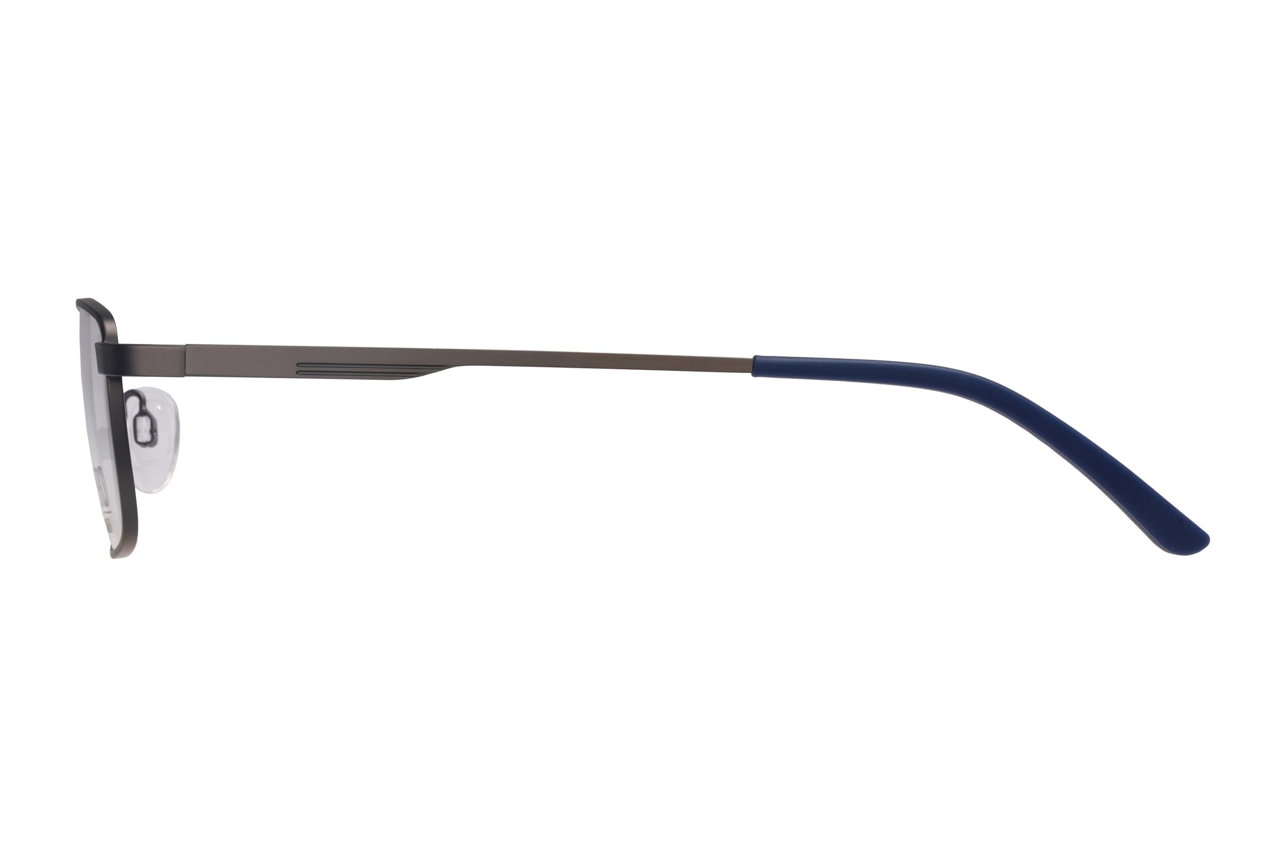 Hero Brille mit Sehstärke für Herren optional mit Sonnenbrillentönung oder Blaulichtfilter, Rechteckig, gefertigt aus Metall (inklusive Brillenetui)