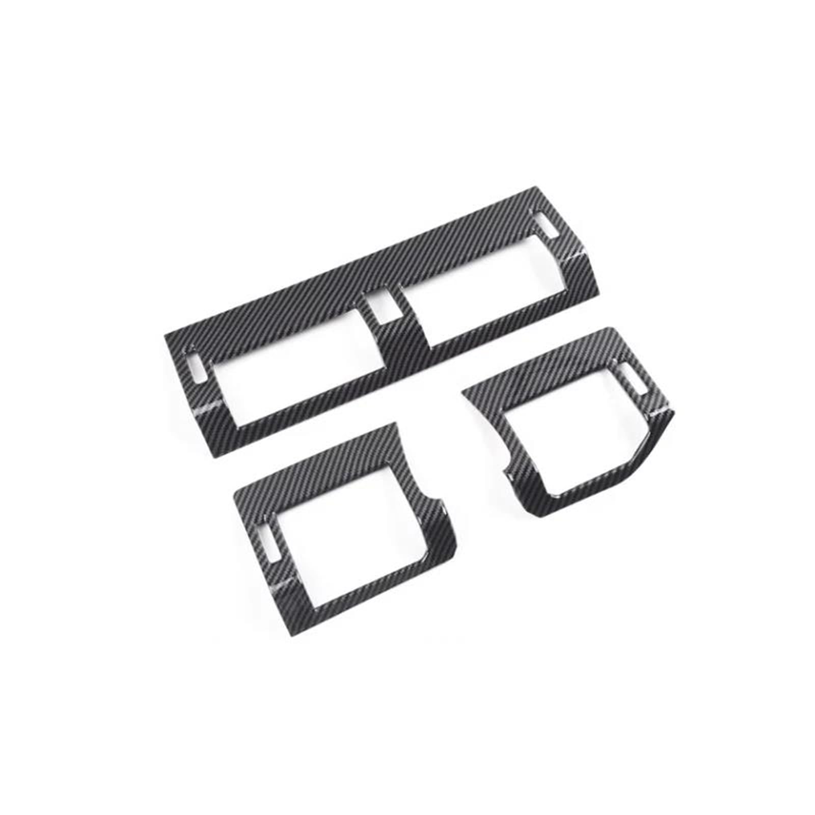 Car Interior Mouldings for Land Rover for Defender 90 110 130 2020-2024 Car Center Control Air Outlet Decorative Frame Sticker Interior(Carbon Grain LHD)