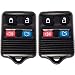 Keyless Entry Remote (Pack of 2) 4 Button Control with Chip and Battery - Alarm, Trunk, Lock and Unlock Key Fob Clicker Transmitter