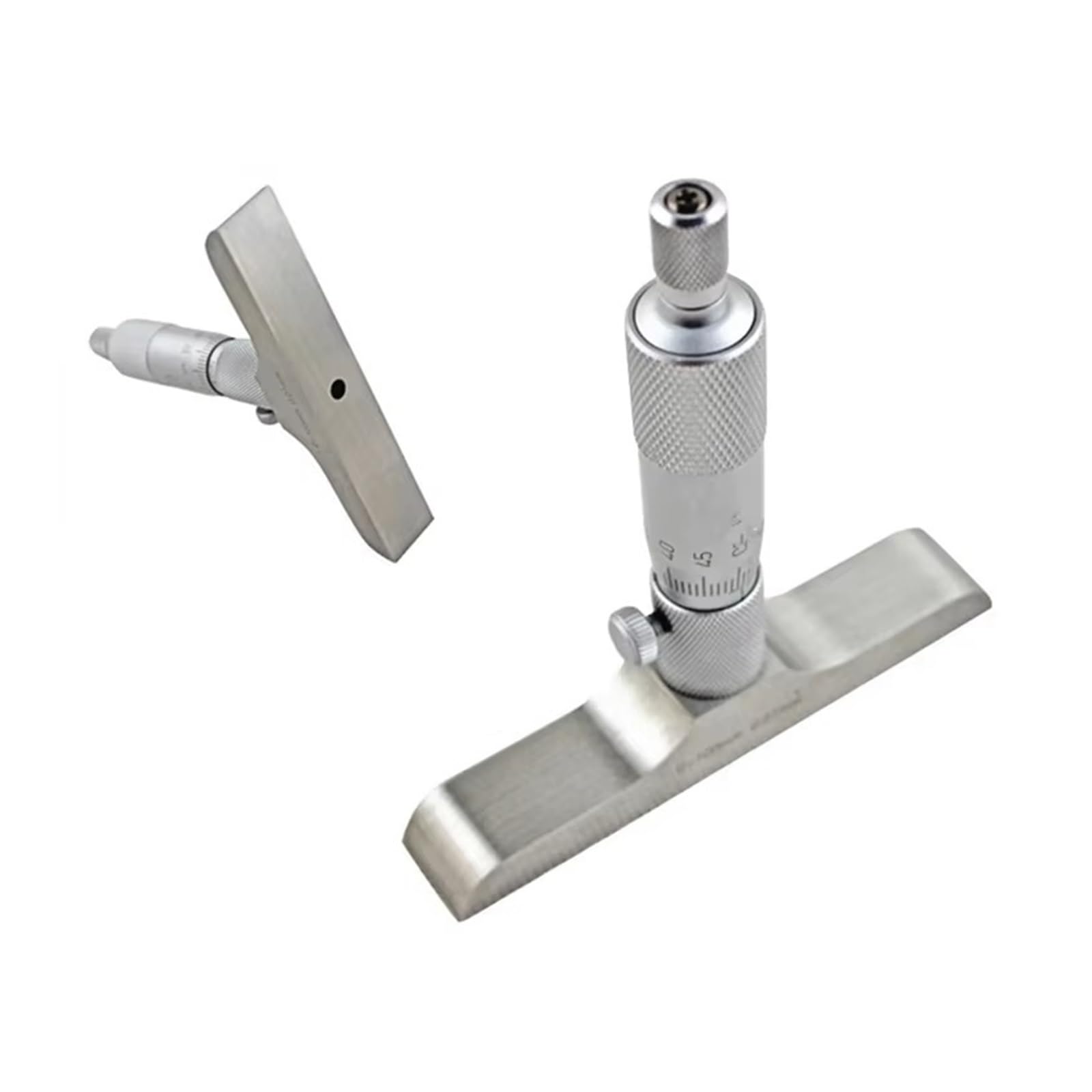 Micrómetro de profundidad Medidor micrométrico de profundidad de 0-100 mm Herramienta de calibre de medición de precisión de 0,01 mm con 4 varillas for uso industrial