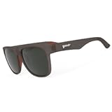 Just Knock It On! Polarized Sunglasses for Men & Women, Large Sized (BFG), Dark Brown Translucent Frames with Copper High Contrast Lenses, UV400 Protection, No Slip, No Bounce