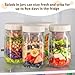 SOLIGT 4 Pack Glass Salad Jars with Lids Meal Prep, Leakproof Container for Lunch, Two Small Built-in Boxes with Wet/Dry Separation for Salad Dressing and Dry Ingredients, 32oz Mason Jars