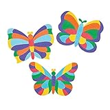 Mosaic Butterfly Sand Art Pictures - Set of 12 - Crafts for Kids and Fun Home Activities