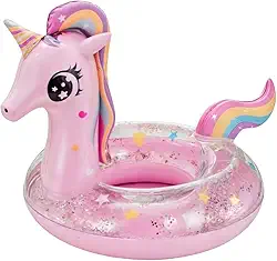 Boia Unicórnio Infantil 70cm Piscina Bebê – Bote Inflável para Crianças de 1 a 3 Anos