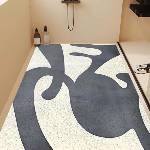 Modern Minimalist Bathroom Mat, Non-Slip Shower Mat, Adjustable, Stain-Resistant, Perforated,