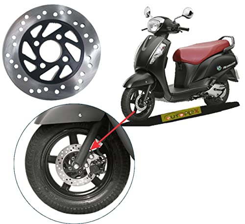 Image of AUTOPLEX Front Brake Disc Plate Compatible For Suzuki Access 125 / Burgman Street 125 /Avenis 125 All Model (Front) Silver (1)