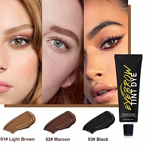 SHEEYOON Eyebrow Dye Kit, Professional Update Formula Brow Eyelash Tint Cream - Image 2