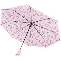 Hello Kitty Gradient Bow Umbrella, Compact Auto Open and Close, Durable Frame, Matching Sleeve, Pink