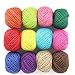 Ficelle Jute Naturelle Colorée 12 Couleurs - 2mm 3 Plis - 327 Verges - DIY Emballage Cadeaux