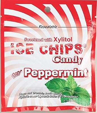 Ice Chips Xylitol Candy in Resealable Pouch (1 oz) 8 Pack Assortment